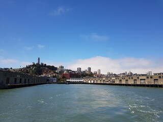 San Fransisco view from boat to Alcatraz