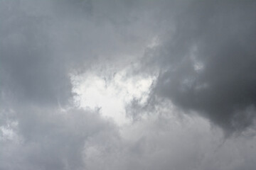 Dark grey rain clouds in the sky 