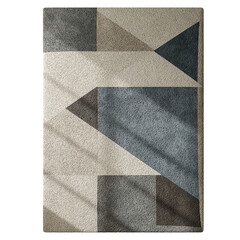 Fototapeta premium A rug with a pattern of squares and triangles