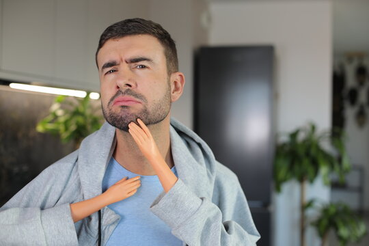 Doubtful man thinking really hard
