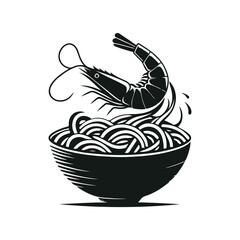 Ramen Silhouette Vector Illustration