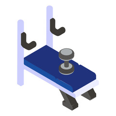 Fototapeta premium Height Adjustable Bench Press Machine concept vector icon design, Fitness Wellness symbol, Workout Weightlifting sign, Personal training equipment stock illustration