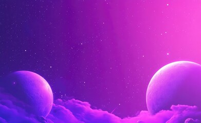 Fototapeta premium Cosmic Purple Landscape
