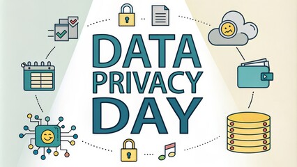 Celebrating data privacy day with digital security and protection concepts