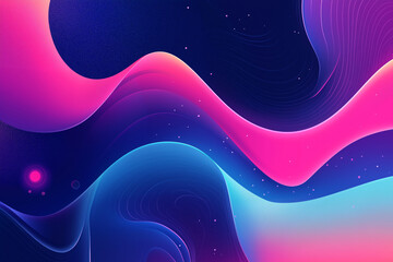 Abstract vibrant wavy shapes.  Concept of futuristic, dynamic, and colorful design.