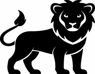 The Lion Black and white image for illuastration.