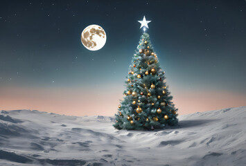 Obraz premium christmas tree in the night