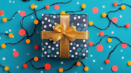 Obraz premium A beautifully wrapped Christmas gift box