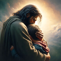 Jesus Hugging a Little Boy: A Heartwarming Symbol of Love and Protection