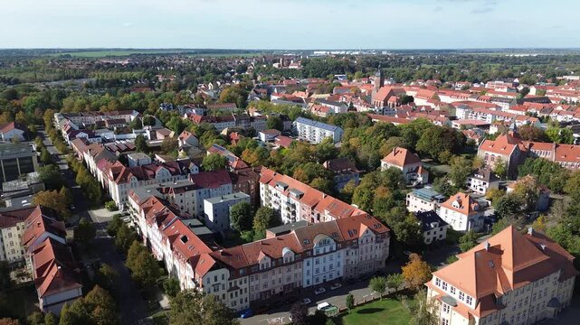 Blick auf die Innenstadt von Eilenburg