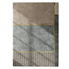 Fototapeta premium A rug with a yellow border and a white background