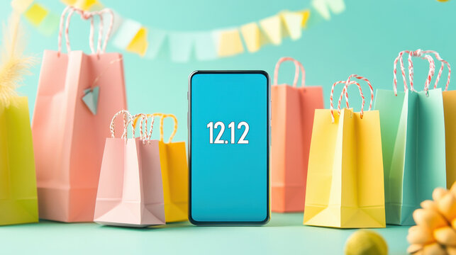 Exclusive Online Shopping Sale Generative AI Discounts for Riches 12.12 Celebration Virtual Market Trendy View