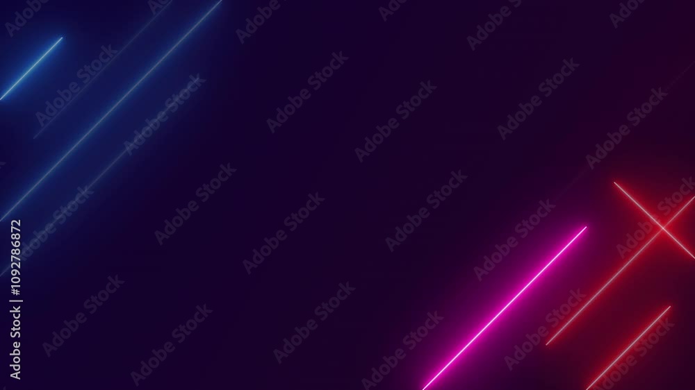 Poster hud template. frame hud element. futuristic viewfinder of future. neon line hud animation on black b
