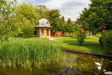 a tiny Museumshavens pavillion in Ribe, Denmark