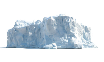 Massive iceberg isolated on white background	