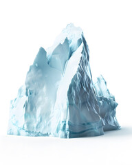 Fototapeta premium Massive iceberg isolated on white background 