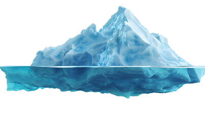 Obraz premium Massive iceberg isolated on white background 