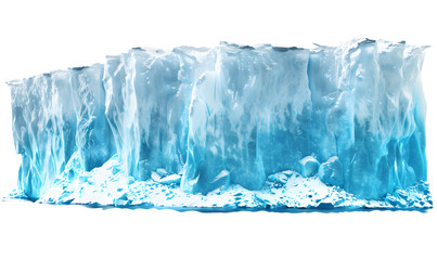Fototapeta premium Massive iceberg isolated on white background 