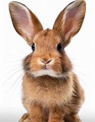 Fototapeta premium Charming Brown Bunny with Soft Fur and Big Ears
