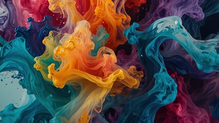 Obraz premium Acrylic colors in water. Abstract background.