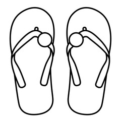 Sandal Flip Flop Circle 2 outline