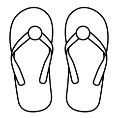 Sandal Flip Flop Circle 3 outline