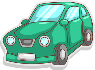 cartoon cute car transportation illustration art