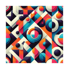 Obraz premium seamless geometric pattern with bold, vibrant colors. 