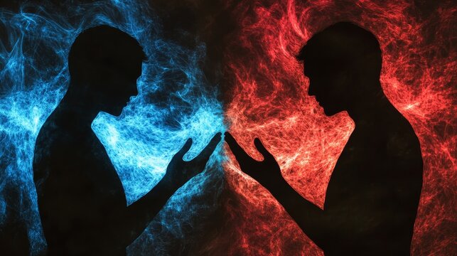 Two shadows unite through connection