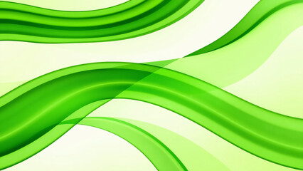 Abstract Green Twirling Lines Design, Generative AI Created Banner with a Modern and Dynamic Aesthetic