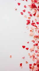 Obraz premium Romantic Bright Heart-Shaped Bokeh. ai generated