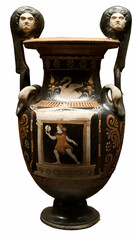ceramics, vessel, greece, antique, isolated, background, white,
