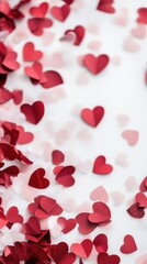 Obraz premium Romantic Bright Heart-Shaped Bokeh. ai generated