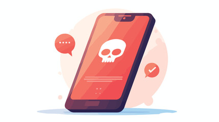 Professional Smartphone Malware Notification Caution Image