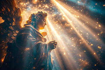 Divine presence. gods light symbolizing love, grace, and spiritual illumination