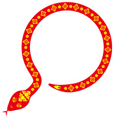 Chinese New Year of Snake illustration frame