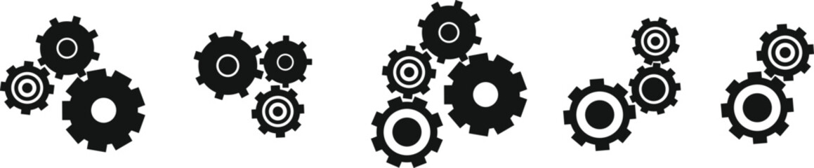 gear symbol icon in flat vector