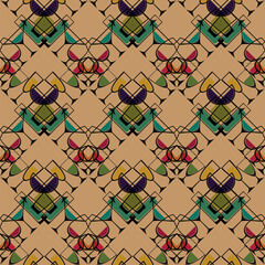 Fototapeta premium Seamlass pattern with drink glasses