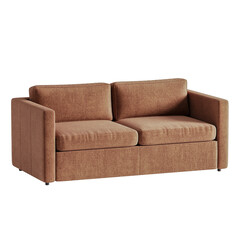 Fototapeta premium A brown couch with two pillows on it
