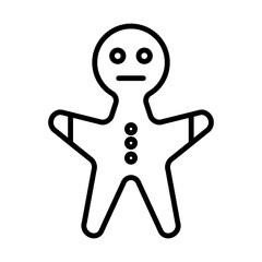  a gingerbread man icon. It is a common symbol associated with Christmas and winter holidays.