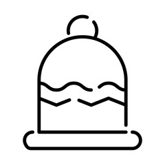 a winter hat icon. It is a common symbol associated with cold weather, winter sports, and outdoor activities.