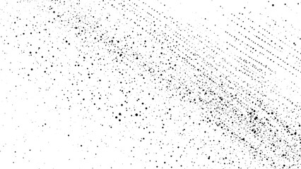 Vintage blurred scratched grunge on isolated background for copy space.  Subtle halftone vector texture overlay. Monochrome abstract splattered background.