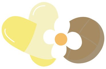 Pills medicament drugs cartoon design