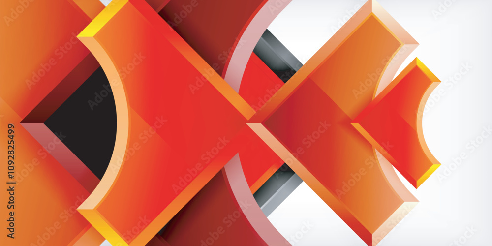 Aufkleber Geometric design abstract background - circles and triangles