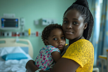 Mother and Child at Healthcare Center
