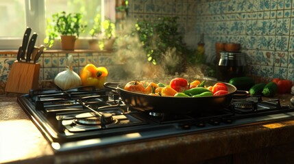 fresh vegetables on the table in the kitchen. Selective focus