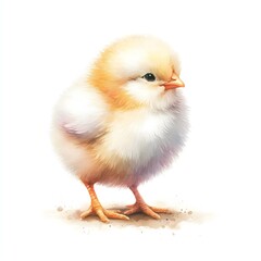 Obraz premium 노란 병아리, 수채화 (yellow chick, water colour)