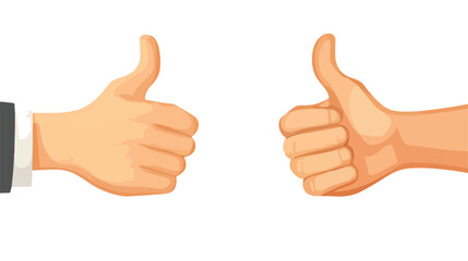 Flat Vector Icons of Like and Dislike Fingers for Feedback and Rating Concepts