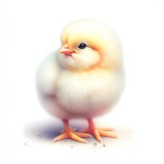 Obraz premium 노란 병아리, 수채화 (yellow chick, water colour)