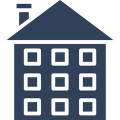 Buildings vector icon with an isolated background 